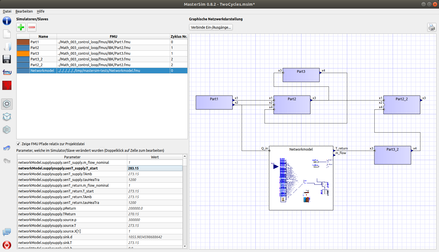 MasterSim with network view