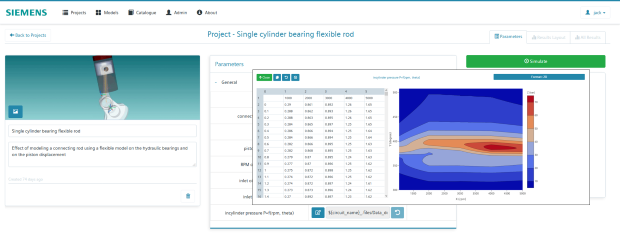 New web-based table editor for parameterizing the pressure within a cylinder